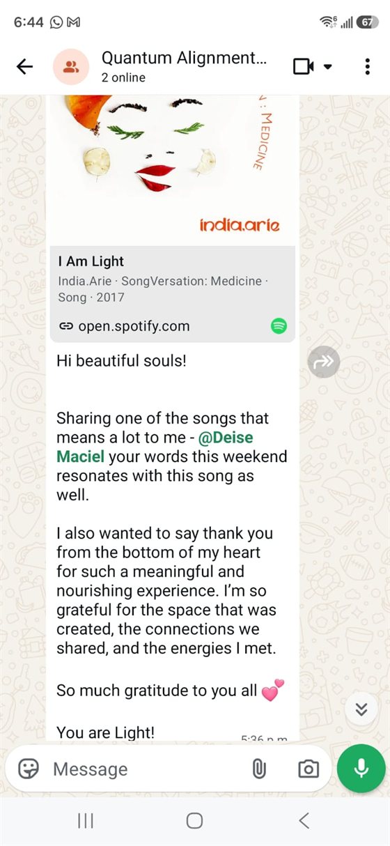 WhatsApp testimonial screenshot two